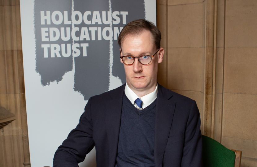 Tom Randall MP signs Holocaust Educational Trust Book of Commitment  