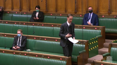 Tom Randall MP during Department for Health and Social Care questions on Tuesday, 13th April 2021.